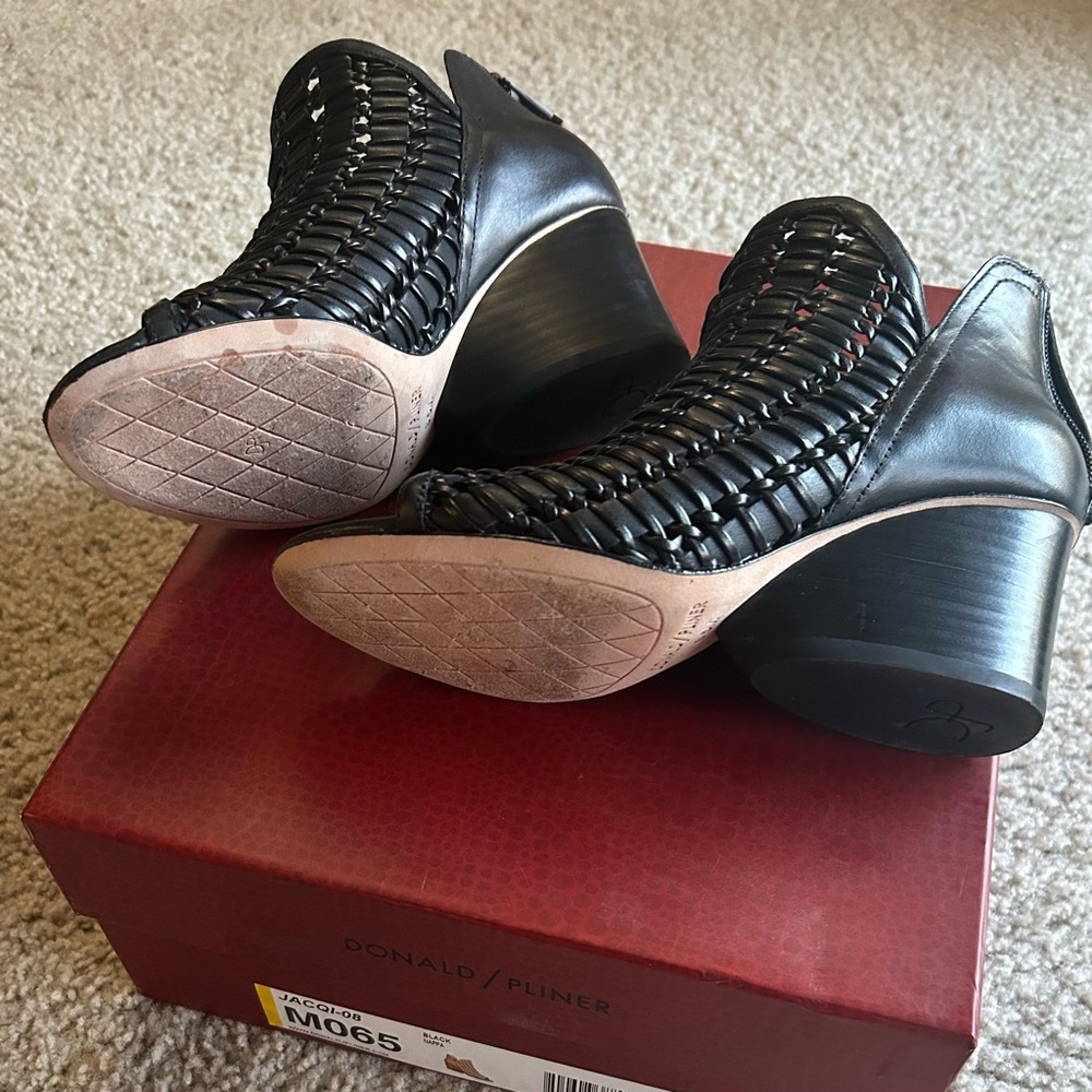 Donald J. Pliner Black Ankle Booties